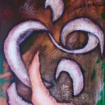 Making Advances, 24x18, acrylic/mix media, $550